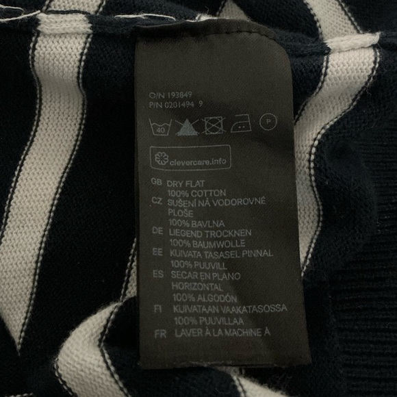 H&M Premium Cotton Men’s Striped Crewneck Sweater - Picture 7 of 10